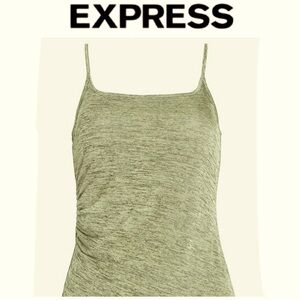 EXPRESS Metallic Cami Ruched Side Gold Heather size M  NEW